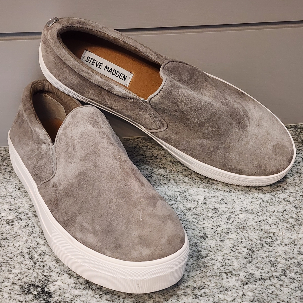 Steve Madden Taupe Suede Women's Sneakers